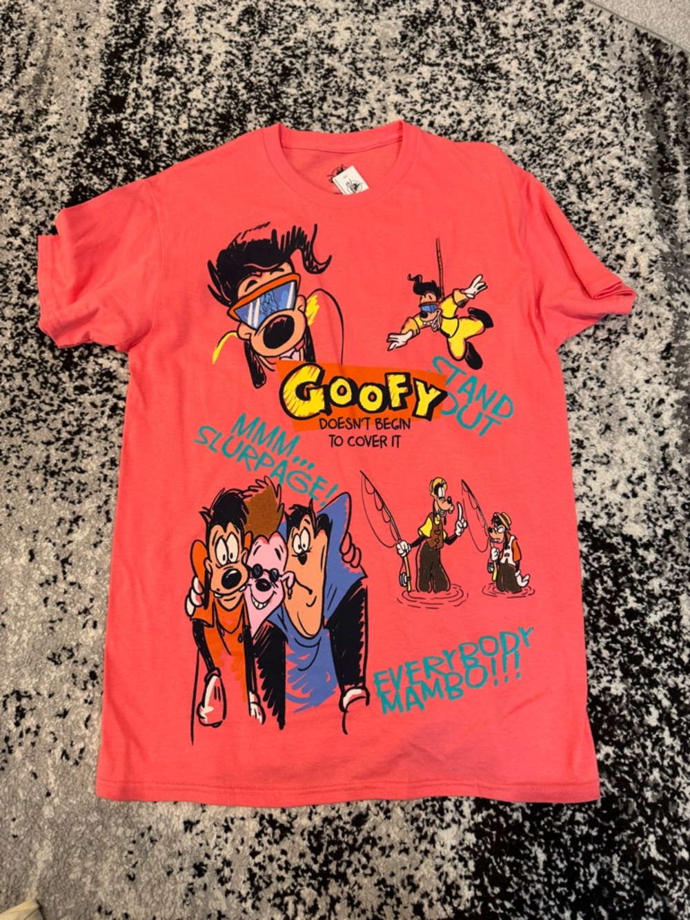 Disney Coral Pink Goofy Graphic Tee